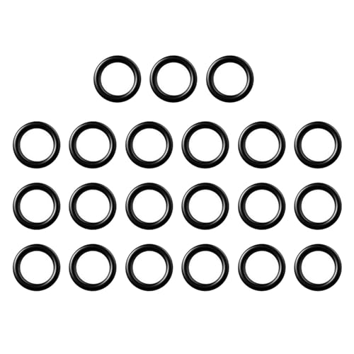 Fenteer 20 Stück O-Ringe für Hochdruckreiniger, Gummi-O-Ringe für 1/4 Zoll Schnellkupplungen, Reparaturteile, einfach zu verwendendes Zubehör, schwarz von Fenteer