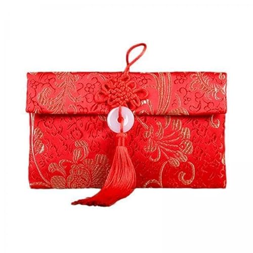 Fenteer 4x Chinesisches Neujahr, Roter Umschlag, Hochzeit, Rotes Paket, Hongbao, Modische Geschenktüte, Frühlingsfest, Hong Bao, Rote Tasche für Abschlussfeie von Fenteer