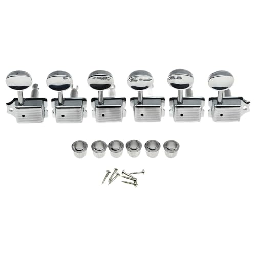 Fenteer 6-teilige Retro-Stimmgeräte für E-Gitarre, geteilte Welle, einfache Installation mit Buchsen, Schrauben, Zubehör, Ersatzteile 1/15 6R, Silbrig Fenteer 6-teilige Retro-Stimmgeräte für E-Gitarre, geteilte Welle, einfache Installation mit Buchsen, Schrauben, Zubehör, Ersatzteile 1/15 6R, Silbrig von Fenteer