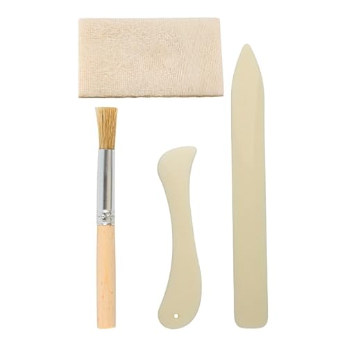 Fenteer Buchbindetuch Set - Komplettset für Buchreparatur & DIY Buchbinden - Inkl. Werkzeuge & Klebepinsel - Ideal für Notizbücher, Alben & Scrapbooking, 100 cm Stoffset von Fenteer
