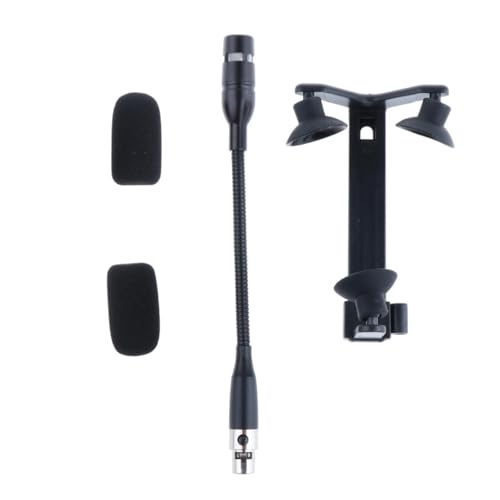 Fenteer Condenser Instrument Mikrofon Geigenmikrofon Clip Set Mini Instrument Mic und Clip Kit für Broadcast, 3 Pin für Akg von Fenteer