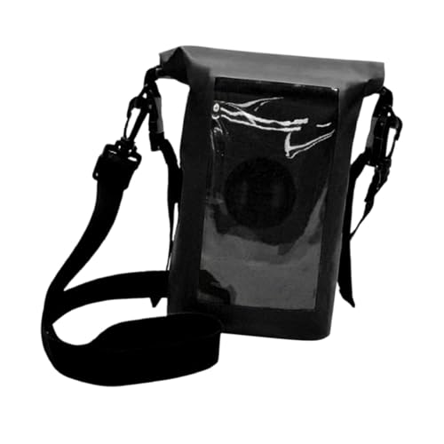 Fenteer Wasserdichtes Telefonbeutel Verstellbarer Lanyard Universal Leichtes Telefonbeutel Berührbar für Bootswasserparkpool, Schwarz von Fenteer