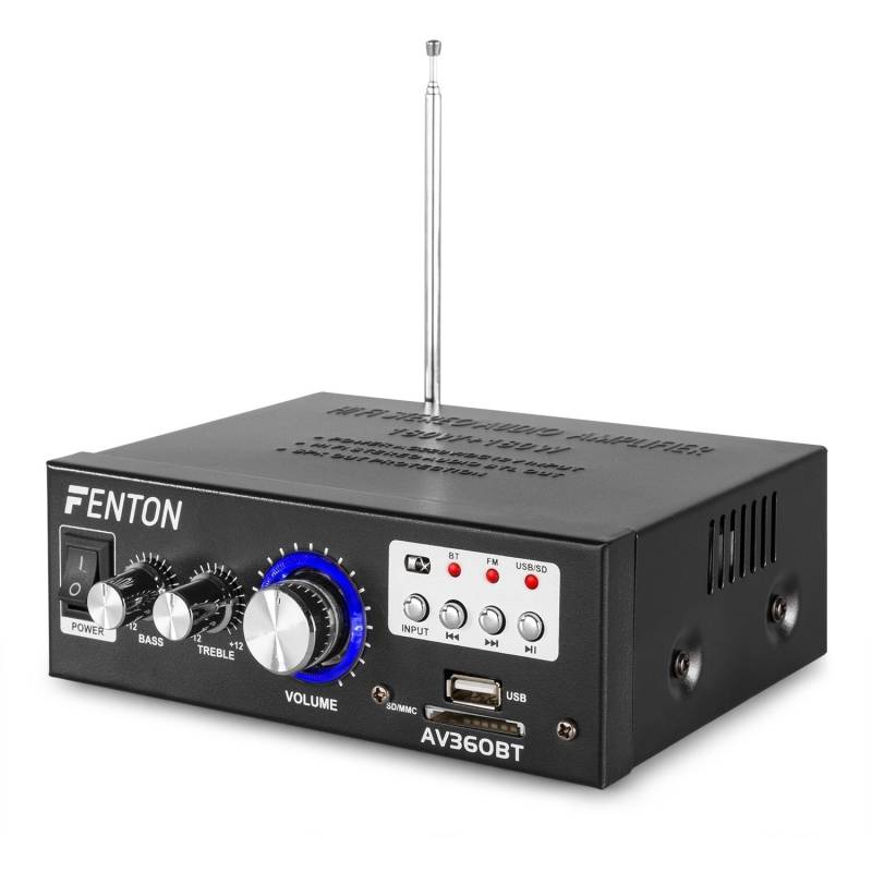 Fenton AV360BT Mini Amplifier with Bluetooth, MP3 Player, USB and SD von Fenton