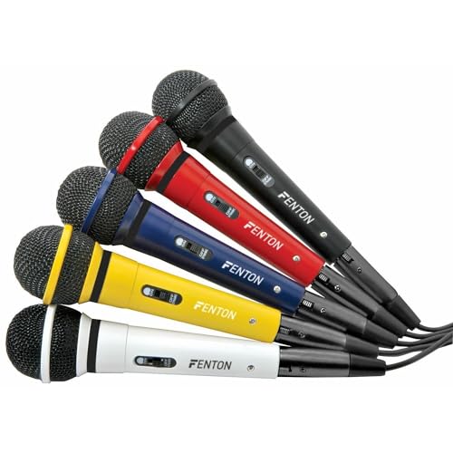 SkyTec 5-Fach Mikrofonsatz dynamisch 5 Mikrofone & 5 Mikrofonkabel von Fenton