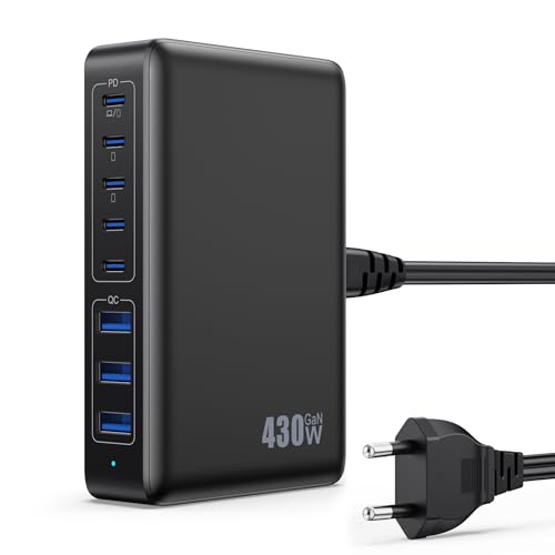 430W USB C Ladegerät Mehrfach, 8 Ports GAN IV Schnellladegerät PD 100W Ladestation Charger Station PPS USB Hub C Netzteil für Laptop, MacBook, iPad, iPhone 16/15/14 Sumsung usw-Schwarz 430W USB C Ladegerät Mehrfach, 8 Ports GAN IV Schnellladegerät PD 100W Ladestation Charger Station PPS USB Hub C Netzteil für Laptop, MacBook, iPad, iPhone 16/15/14 Sumsung usw-Schwarz von Feob