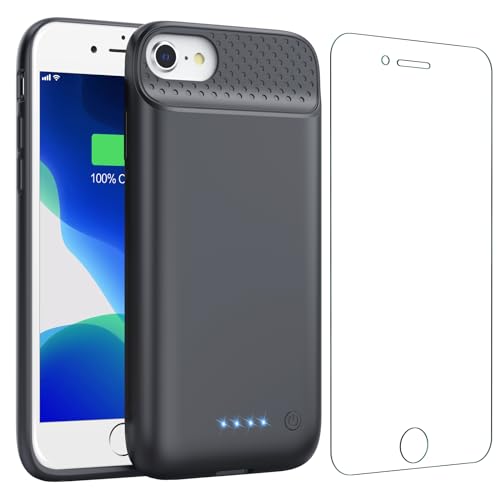 Feob Akkuhülle für iPhone 6/6s/7/8/SE (2020/2022)-4,7", 7000mAh Powerbank Hülle Zusatzakku Akku Case Akku Ladehülle Handyhülle Akku Battery Case für iPhone 6 /6s/ 7/8/ SE-4,7" Akku Hülle von Feob