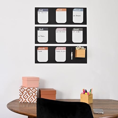 FERFLEX - Magnetisches Chalkboard – Wochenplaner – Dry Erase Board – Home Decor – Set mit 8 Kreideboards mit schwarzem Trockenerase Marker im Lieferumfang enthalten FERFLEX - Magnetisches Chalkboard – Wochenplaner – Dry Erase Board – Home Decor – Set mit 8 Kreideboards mit schwarzem Trockenerase Marker im Lieferumfang enthalten von Ferflex