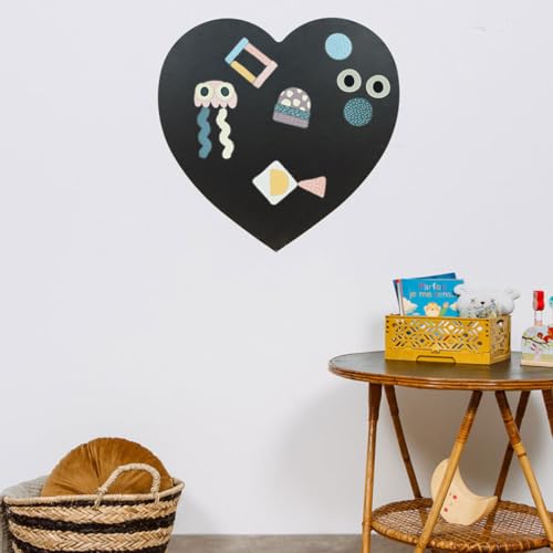 FERFLEX - Magnettafel für Kinder Herz - Wanddekoration mit wiederpositionierbarem magnetischem Klebeband - wird mit einem Set geometrischer Formen verkauft - 60x60 cm von Ferflex
