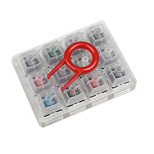 Feriany 12 Tasten Schalter Tester mit Acryl Basis für Cherry MX mechanische Tastatur Mechanische Tastatur Schalter mit Tastenabzieher von Feriany