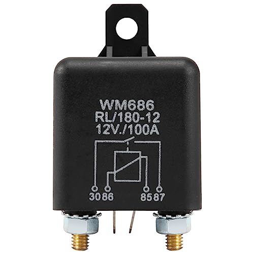 Feriany 12V 100Amp 4-Pin Schwer Pflicht Ein/Aus Schalter Split Charge Relay Für Auto Boot Van Schwarz von Feriany