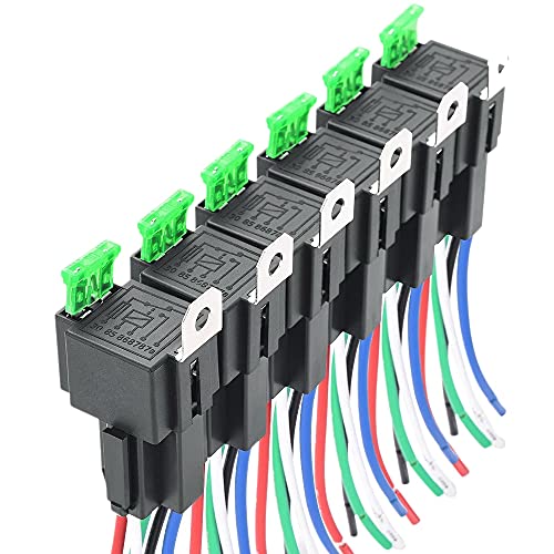 Feriany 6 STÜCKE 5-Pin SPST Automobil Elektrisches Relais 12V 30A Auto Sicherung Relais Schalter Kabel Baugruppe von Feriany