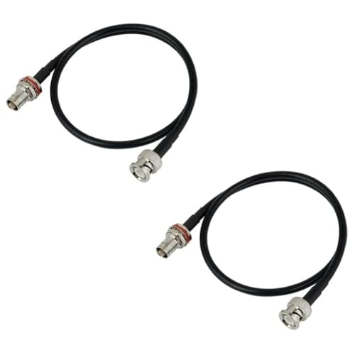 Feriany Antennen-Verlängerungskabel für Drahtloses Mikrofon, 61 cm, mit BNC-Anschluss, 2er-Pack für Rack-Mount-Systeme von Feriany