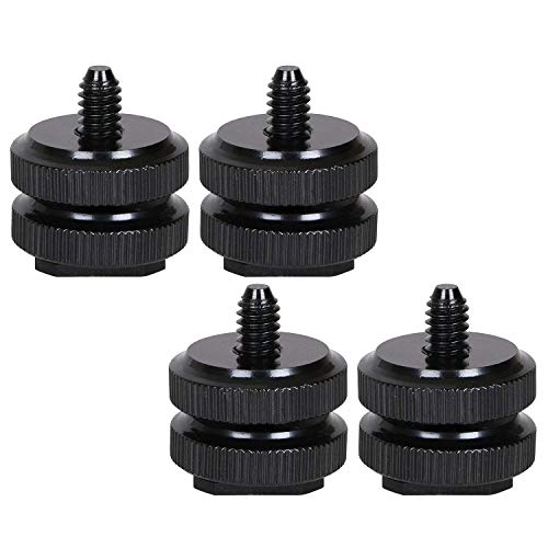 Feriany Kamera Blitzschuh Halterung Für 1/4 20 Stativ Schraube Adapter, Blitzschuh Halterung Für DSLR Kamera Ausrüstung (4Er Pack) von Feriany