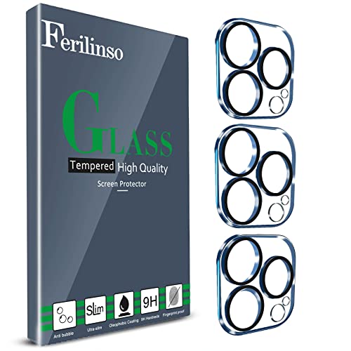 Ferilinso Entworfen für iPhone 13 Pro Max Kamera Objektivschutz, Entworfen für iPhone 13 Pro Kamera Objektivschutz, 3 Stück 9H gehärtetes Glas, Nachtaufnahme-Modus, Case Friendly von Ferilinso