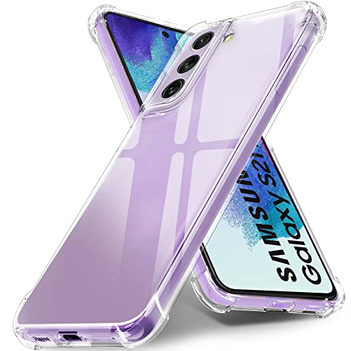 Ferilinso Handyhülle für Samsung Galaxy S21 FE 5G Hülle Drop Protection Silikon Zubehör Transparent Case Stoßfeste Kratzfeste von Ferilinso