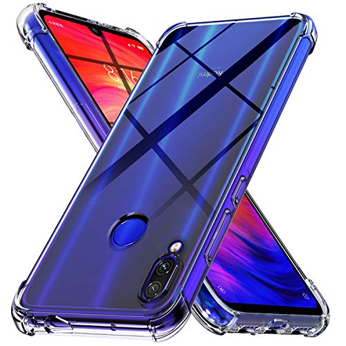 Ferilinso Hülle Kompatibel mit Xiaomi Redmi Note 7/ Note 7S/ Note 7 Pro, Ultra [Slim Thin] Kratzfestes TPU Gummi Weiche Haut Silikon Fall Schutzhülle (Transparent) von Ferilinso