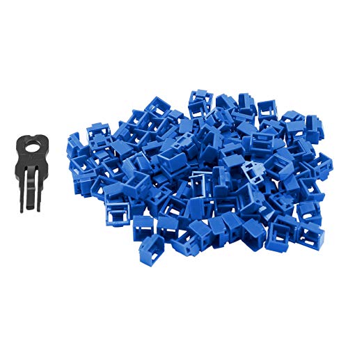 Ferleiss 100 Stück blaue RJ45 Port Ethernet LAN Hub Anti--Abdeckung Stecker Kappe Blockout Schutz mit proprietärem Schloss und Schlüssel Ferleiss 100 Stück blaue RJ45 Port Ethernet LAN Hub Anti--Abdeckung Stecker Kappe Blockout Schutz mit proprietärem Schloss und Schlüssel von Ferleiss