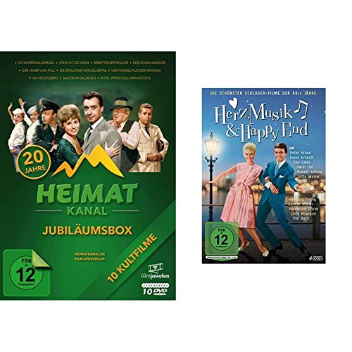 Heimatkanal - Jubiläumsedition [10 DVDs] & Herz, Musik & Happy End - Die schönsten Schlager-Filme der 60er Jahre [4 DVDs] von Fernsehjuwelen