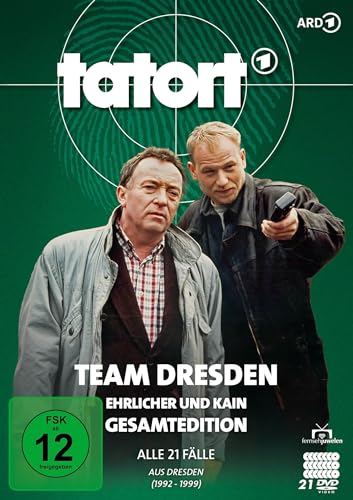 Tatort - Team Dresden Gesamtedition: Ehrlicher & Kain (Peter Sodann & Bernd Michael Lade) - Alle 21 Fälle aus Dresden [21 DVDs] von Fernsehjuwelen