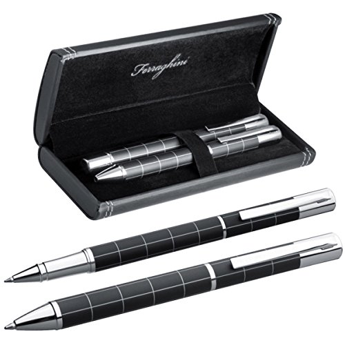 Ferraghini Schreibset aus Metall - mit Kugelschreiber und Rollerball im ansprechenden Etui Ferraghini Schreibset aus Metall - mit Kugelschreiber und Rollerball im ansprechenden Etui von Ferraghini