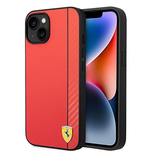 Ferrari FEHCP14MAXRE Hülle für iPhone 14 Plus 6,7" rot/red hardcase Carbon von Ferrari