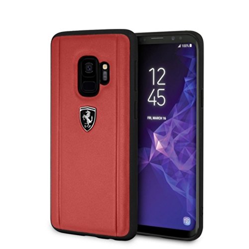 Ferrari FEHLEHCS9RE Heritage Portofino Case - Ledertasche für Samsung Galaxy S9 + Rot 6.2 Zoll von Ferrari