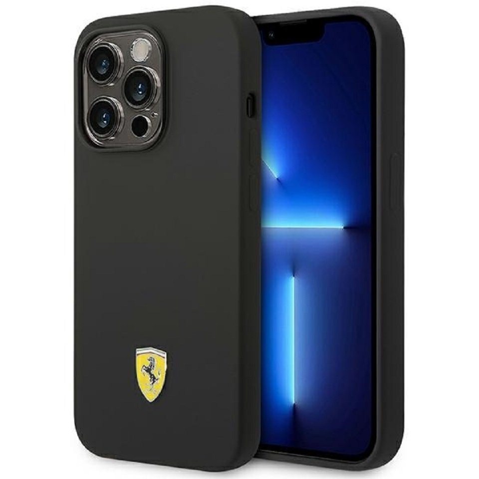Ferrari Handyhülle Case iPhone 14 Pro Max MagSafe kompatibel Silikon schwarz 6,7 Zoll, Kantenschutz Ferrari Handyhülle Case iPhone 14 Pro Max MagSafe kompatibel Silikon schwarz 6,7 Zoll, Kantenschutz von Ferrari