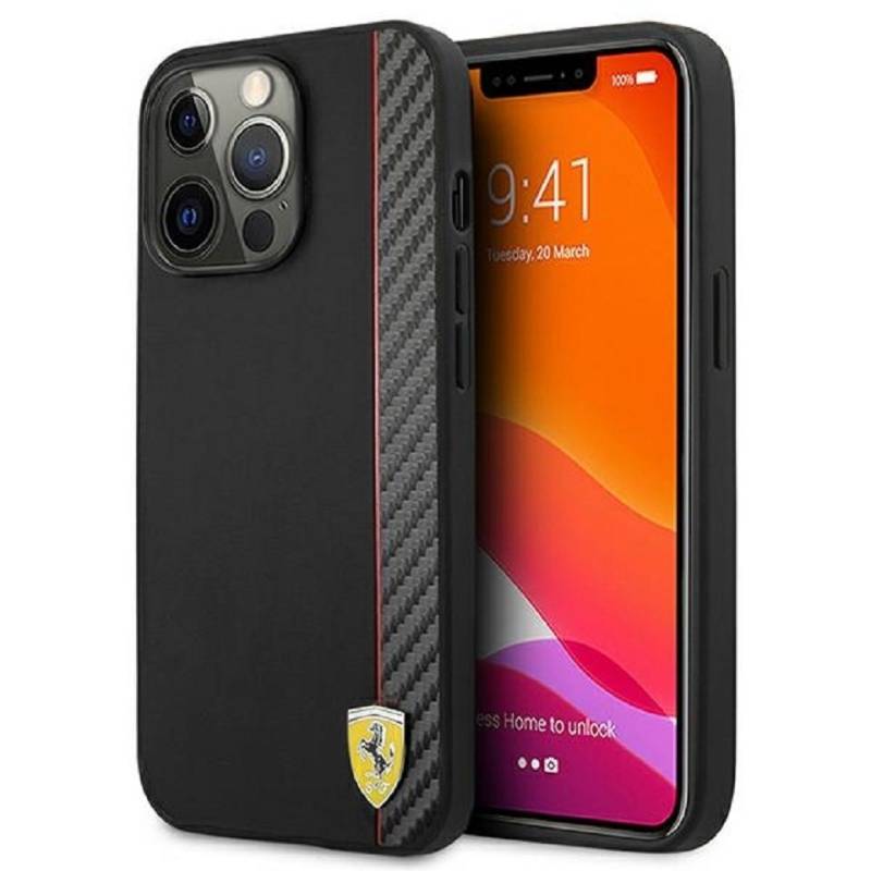 Ferrari Handyhülle iPhone 13 Pro Max Cover Hardcase schwarz von Ferrari