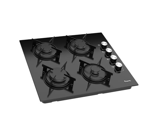 Ferre 2140 BL - 60cm Einbau-Gasherd - 4 Brenner - Schwarzes Glas von Ferre