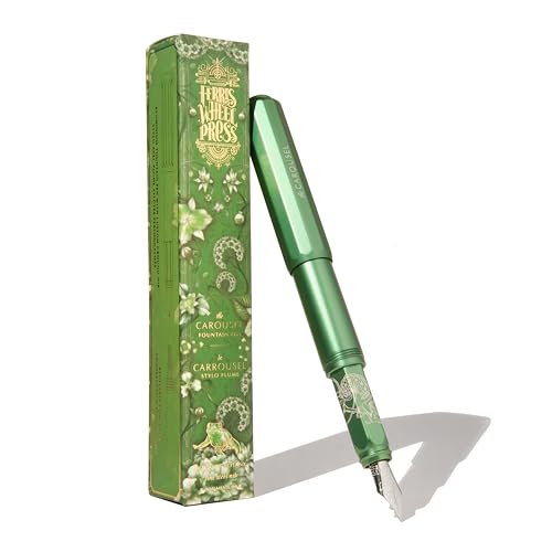Ferris Wheel Press , Aluminum Carousel Fountain Pen, Book of Botany, Aircraft grade aluminum body, Threaded cap with air seal system, Medium Ferris Wheel Press , Aluminum Carousel Fountain Pen, Book of Botany, Aircraft grade aluminum body, Threaded cap with air seal system, Medium von Ferris Wheel Press