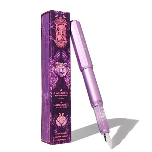 Ferris Wheel Press | Aluminum Carousel Fountain Pen | Aurorealis | Aircraft grade aluminum body | Threaded cap with air seal system | Fine von Ferris Wheel Press