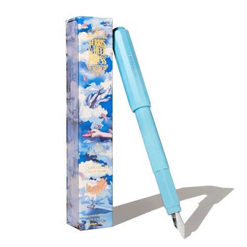 Ferris Wheel Press | Carousel Fountain Pen | Acrylic blend body | Air-sealed click locking cap | Feathered Flight | Blue | Medium Nib von Ferris Wheel Press
