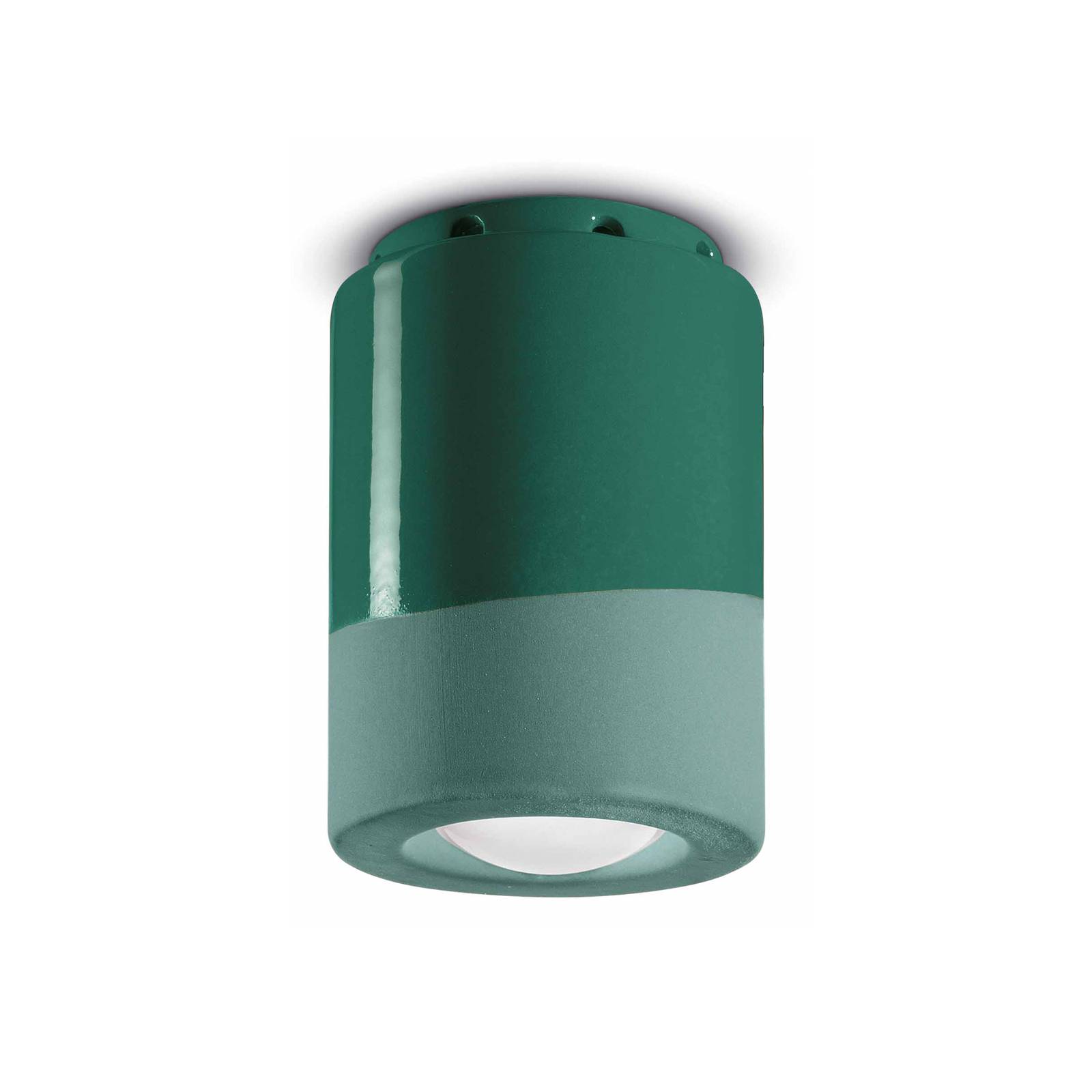 Deckenlampe PI, zylinderförmig, 8,5 cm, grün Deckenlampe PI, zylinderförmig, 8,5 cm, grün von Ferroluce