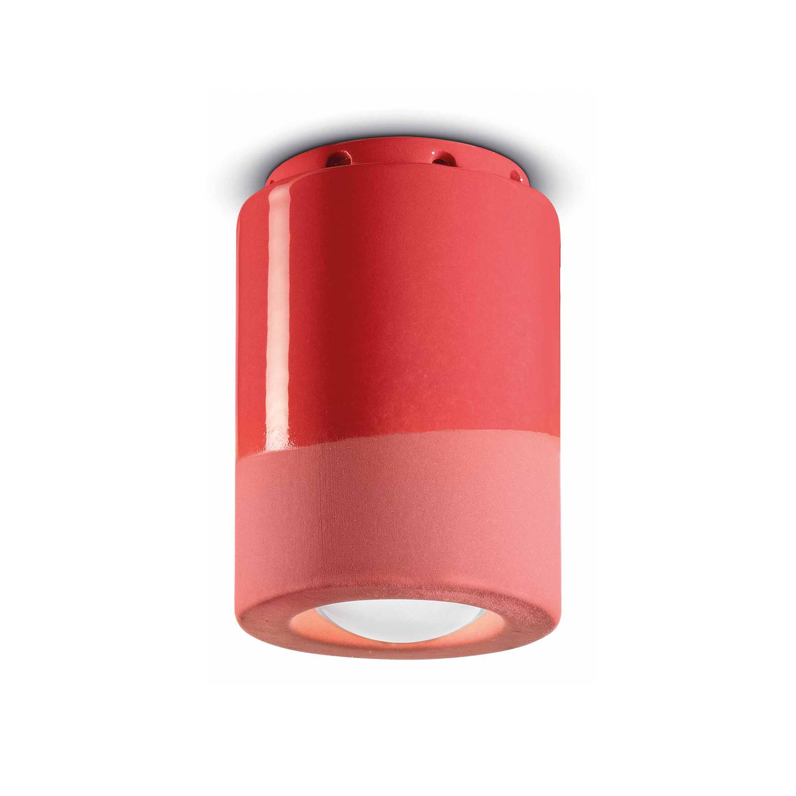 Deckenlampe PI, zylinderförmig, Ø 8,5 cm, rot Deckenlampe PI, zylinderförmig, Ø 8,5 cm, rot von Ferroluce