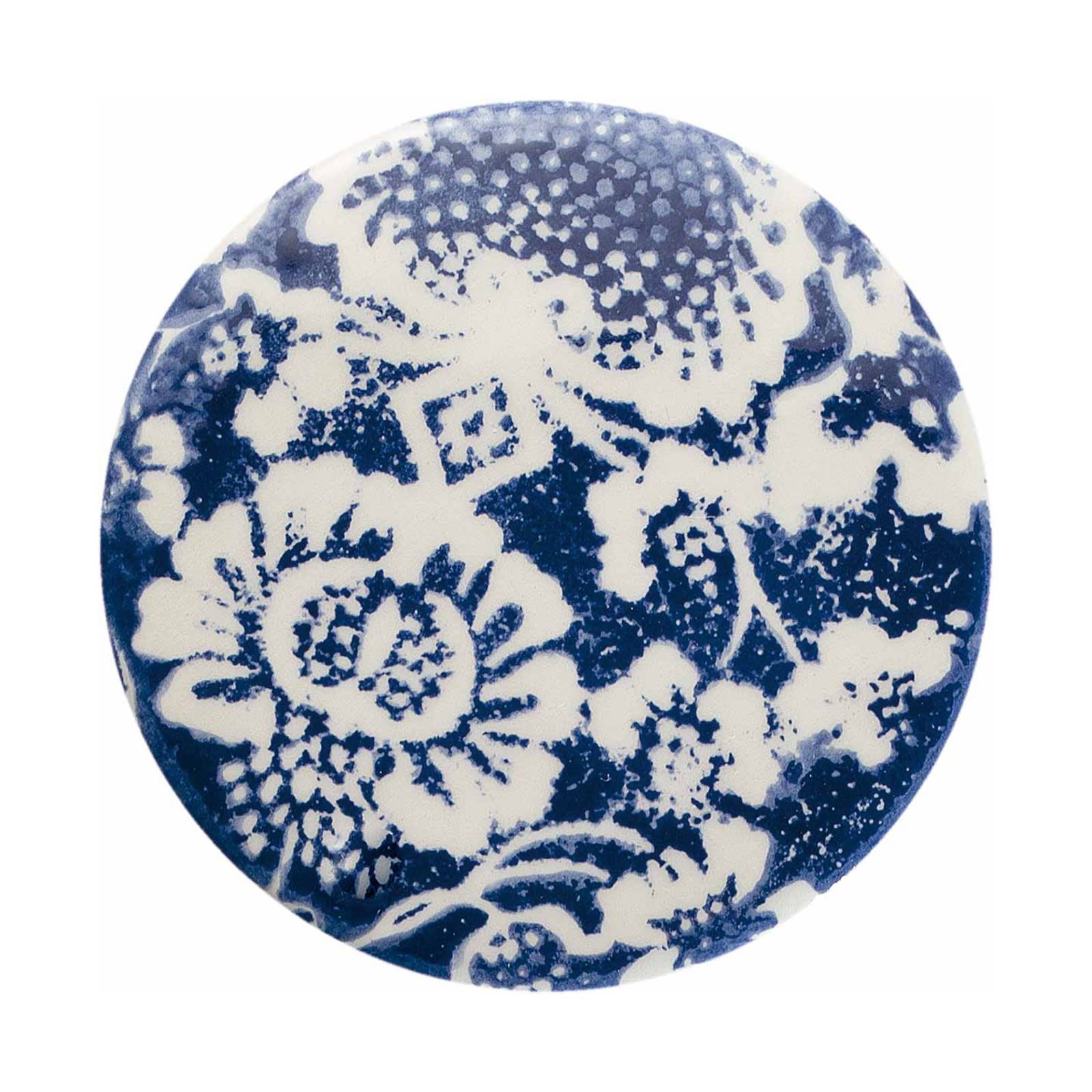 Hängelampe PI mit Blumenmuster, Ø 5,5 cm blau/weiß von Ferroluce