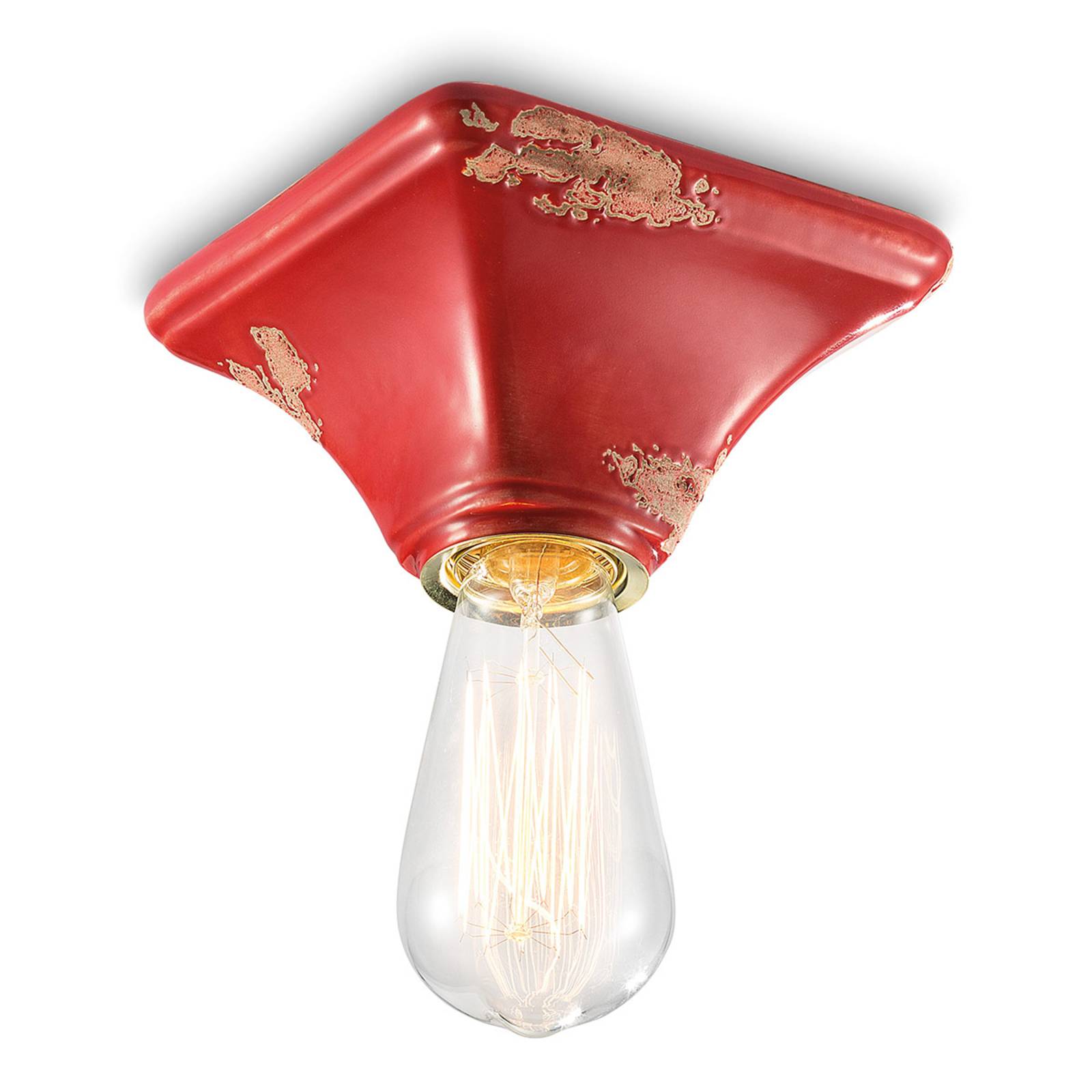 Vintage-Deckenleuchte C135 rot Vintage-Deckenleuchte C135 rot von Ferroluce