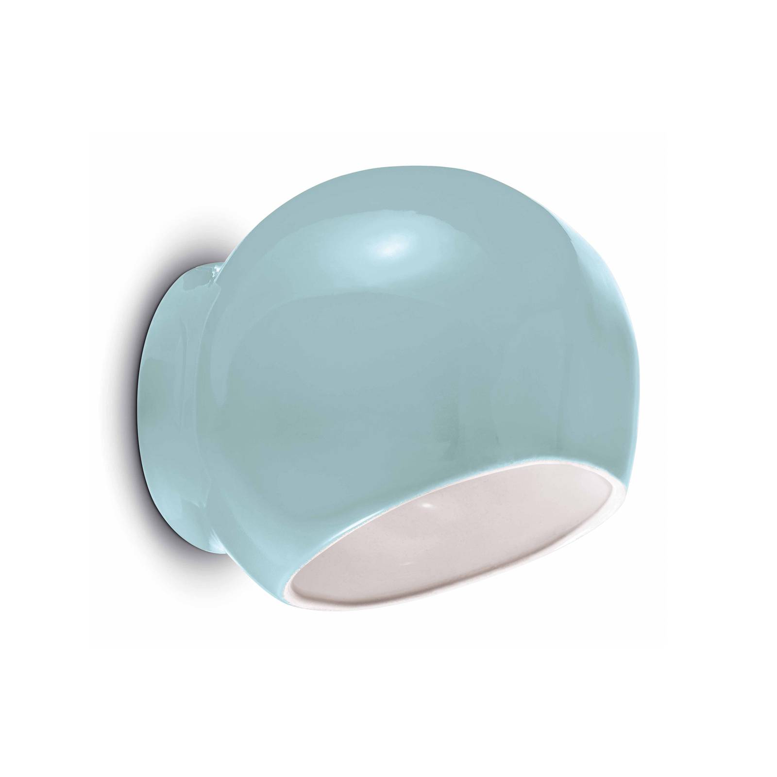 Wandleuchte Ayrton aus Keramik, blau Wandleuchte Ayrton aus Keramik, blau von Ferroluce