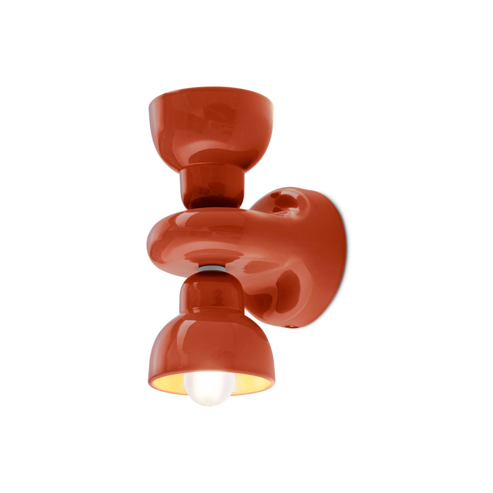 Wandleuchte Berimbau, orange, 2-flammig Wandleuchte Berimbau, orange, 2-flammig von Ferroluce