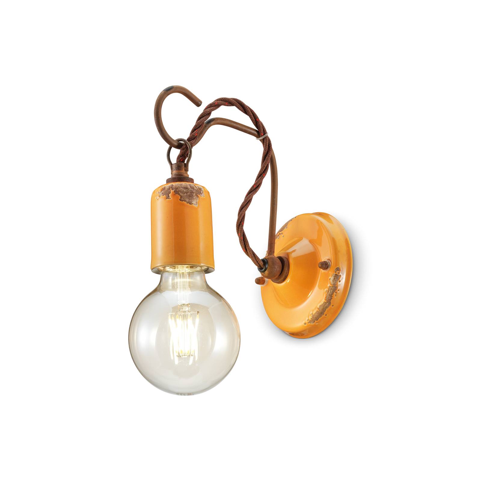 Wandleuchte C665 im Vintage-Stil, gelb Wandleuchte C665 im Vintage-Stil, gelb von Ferroluce