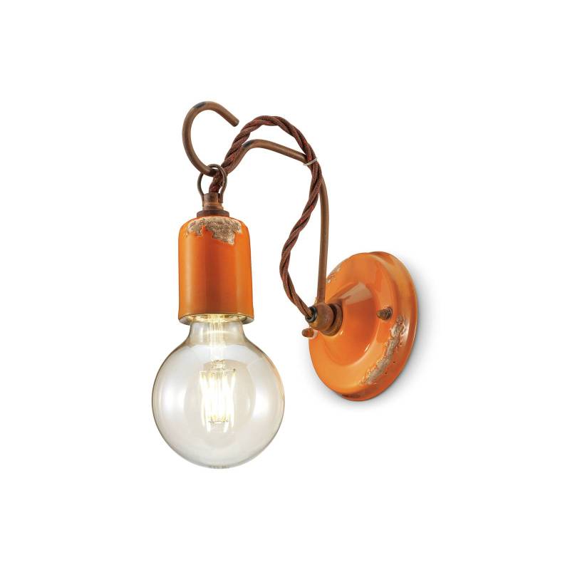 Wandleuchte C665 im Vintage-Stil, orange von Ferroluce