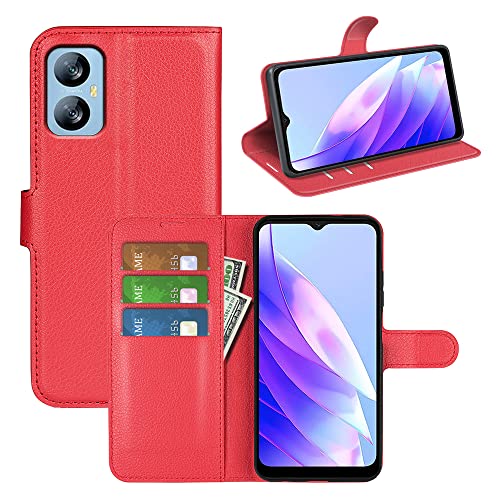 Fertuo Hülle für Blackview A52, Handyhülle Leder Flip Case Tasche mit Standfunktion, Kartenfach, Magnetschnalle, Silikon Bumper Schutzhülle Cover für Blackview A52, Rot Fertuo Hülle für Blackview A52, Handyhülle Leder Flip Case Tasche mit Standfunktion, Kartenfach, Magnetschnalle, Silikon Bumper Schutzhülle Cover für Blackview A52, Rot von Fertuo