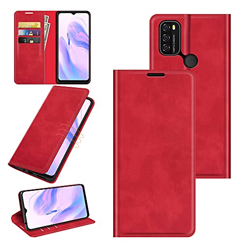 Fertuo Hülle für Blackview A70, Handyhülle Leder Flip Case Tasche mit Kartenfach, Magnetverschluss, Silikon Innenschale Schutzhülle Cover Lederhülle für Blackview A70 Smartphone, Rot Fertuo Hülle für Blackview A70, Handyhülle Leder Flip Case Tasche mit Kartenfach, Magnetverschluss, Silikon Innenschale Schutzhülle Cover Lederhülle für Blackview A70 Smartphone, Rot von Fertuo