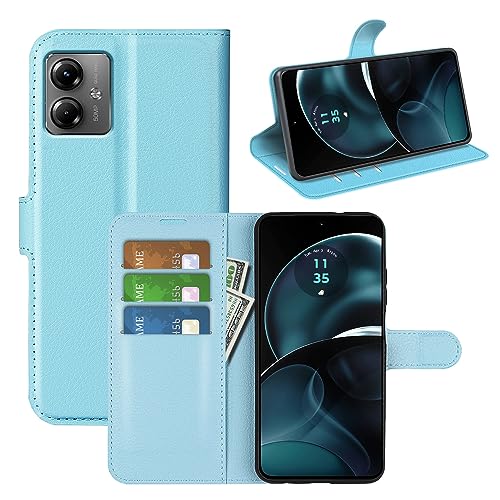 Fertuo Hülle für Motorola Moto G14, Handyhülle Leder Flip Case Tasche mit Standfunktion, Kartenfach, Magnetschnalle, Silikon Bumper Schutzhülle Cover für Motorola Moto G14, Blau Fertuo Hülle für Motorola Moto G14, Handyhülle Leder Flip Case Tasche mit Standfunktion, Kartenfach, Magnetschnalle, Silikon Bumper Schutzhülle Cover für Motorola Moto G14, Blau von Fertuo