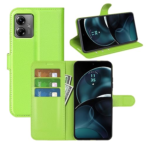 Fertuo Hülle für Motorola Moto G14, Handyhülle Leder Flip Case Tasche mit Standfunktion, Kartenfach, Magnetschnalle, Silikon Bumper Schutzhülle Cover für Motorola Moto G14, Grün Fertuo Hülle für Motorola Moto G14, Handyhülle Leder Flip Case Tasche mit Standfunktion, Kartenfach, Magnetschnalle, Silikon Bumper Schutzhülle Cover für Motorola Moto G14, Grün von Fertuo