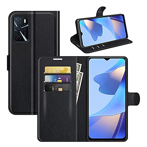 Fertuo Hülle für Oppo A16 / Oppo A16S / Oppo A54S, Handyhülle Leder Flip Case Tasche mit Standfunktion, Kartenfach, Magnetschnalle, Silikon Bumper Schutzhülle Cover für Oppo A16, Schwarz Fertuo Hülle für Oppo A16 / Oppo A16S / Oppo A54S, Handyhülle Leder Flip Case Tasche mit Standfunktion, Kartenfach, Magnetschnalle, Silikon Bumper Schutzhülle Cover für Oppo A16, Schwarz von Fertuo