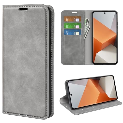 Fertuo Hülle für Redmi Note 13 Pro+ 5G, Handyhülle Leder Flip Case Tasche mit Kartenfach, Magnetverschluss, Silikon Innenschale Schutzhülle Cover Lederhülle für Redmi Note 13 Pro Plus 5G, Grau Fertuo Hülle für Redmi Note 13 Pro+ 5G, Handyhülle Leder Flip Case Tasche mit Kartenfach, Magnetverschluss, Silikon Innenschale Schutzhülle Cover Lederhülle für Redmi Note 13 Pro Plus 5G, Grau von Fertuo