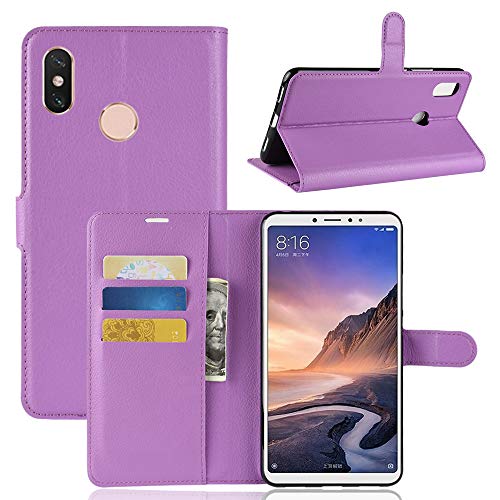 Fertuo Xiaomi Mi Max 3 Hülle, Handyhülle Leder Flip Case Tasche mit Standfunktion, Kartenfach, Magnetverschluss, Silikon Bumper, Bookstyle Schutzhülle Wallet Cover für Xiaomi Mi Max 3, Lila Fertuo Xiaomi Mi Max 3 Hülle, Handyhülle Leder Flip Case Tasche mit Standfunktion, Kartenfach, Magnetverschluss, Silikon Bumper, Bookstyle Schutzhülle Wallet Cover für Xiaomi Mi Max 3, Lila von Fertuo
