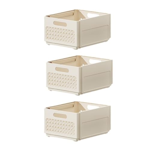 Fesatccoz 3 Stück Einziehbare Schublade Aufbewahrungsbox, Cremig Extrem groß Faltbare Kunststoff Organizer, Teleskopschublade Justierbar von 11-18inch für Küche, Kleiderschrank, Kühlschrank Fesatccoz 3 Stück Einziehbare Schublade Aufbewahrungsbox, Cremig Extrem groß Faltbare Kunststoff Organizer, Teleskopschublade Justierbar von 11-18inch für Küche, Kleiderschrank, Kühlschrank von Fesatccoz
