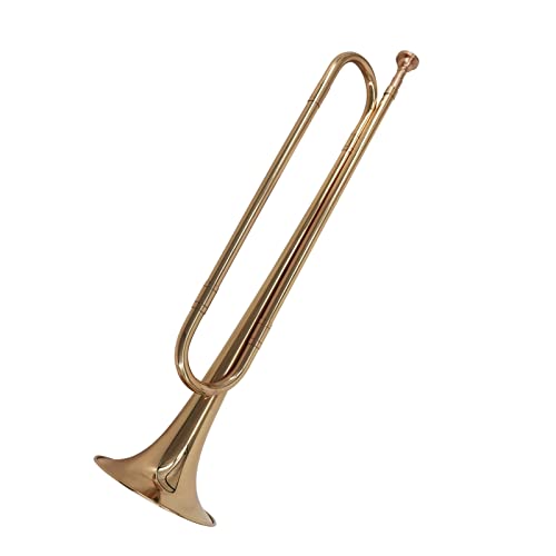 Fesjoy Bugle B B Flat Bugle Call Trompete Messingmaterial mit Mundstück für Schulband Kavallerie Anfänger Militärorchester von Fesjoy