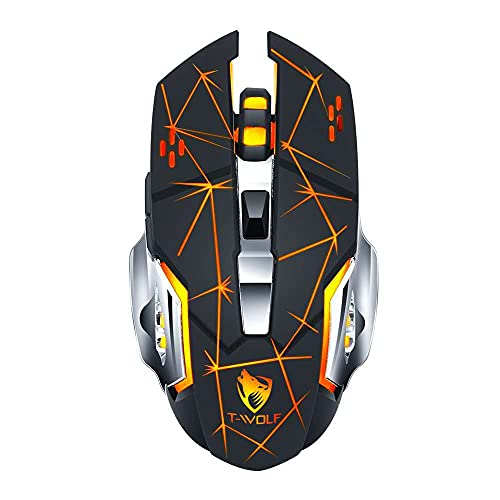 Fesjoy Thunder Wolf Q13 Gaming-Maus, leise, kabellos, Gaming-Maus, beleuchtet, mechanische Maus Cross-Border [Q13 Single Mode] Star Bla von Fesjoy